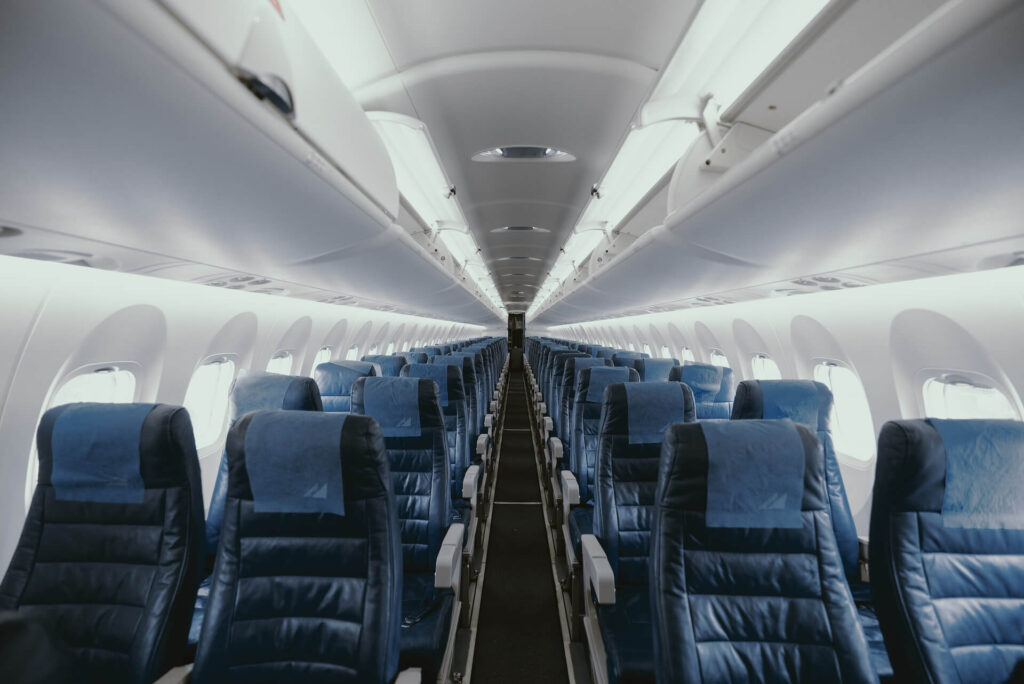 Which major airlines offer the most seat space in economy?